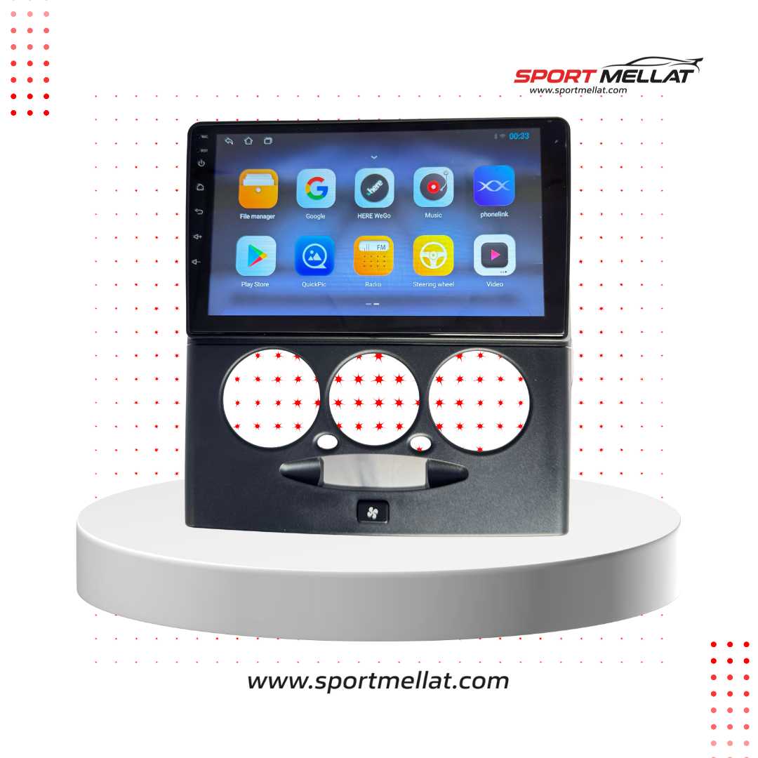 مانیتور اندروید هارمن 9 اینچ 2/32 پراید وانت 151