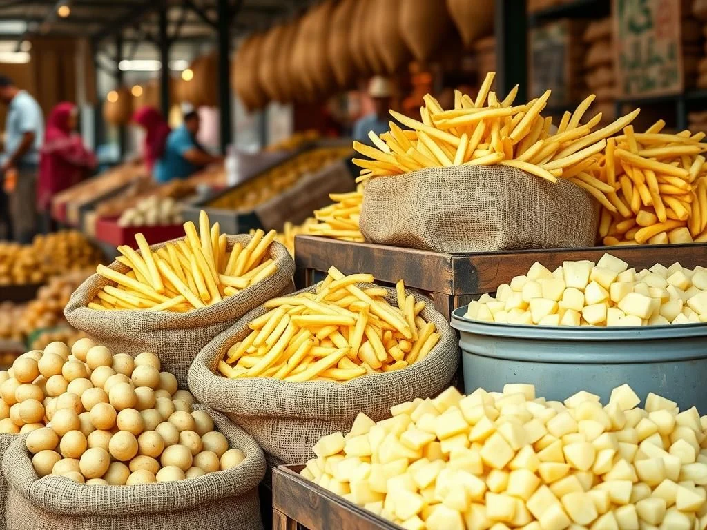سیب زمینی نیمه آماده فله در بازار ایران