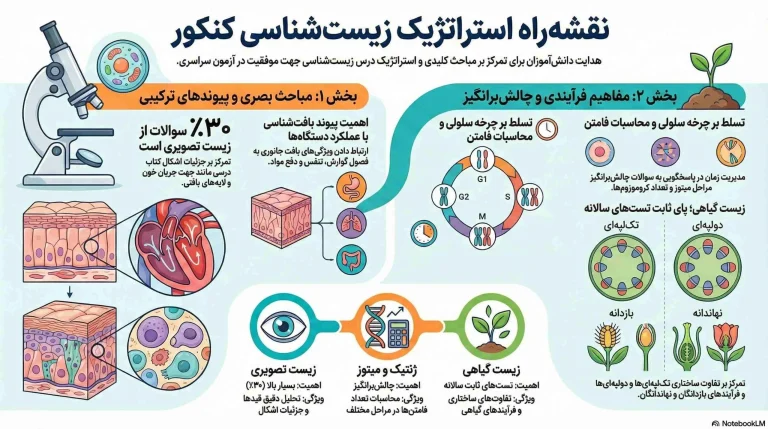 دانلود سوالات زیست کنکور ۱۰ سال اخیر به تفکیک فصل