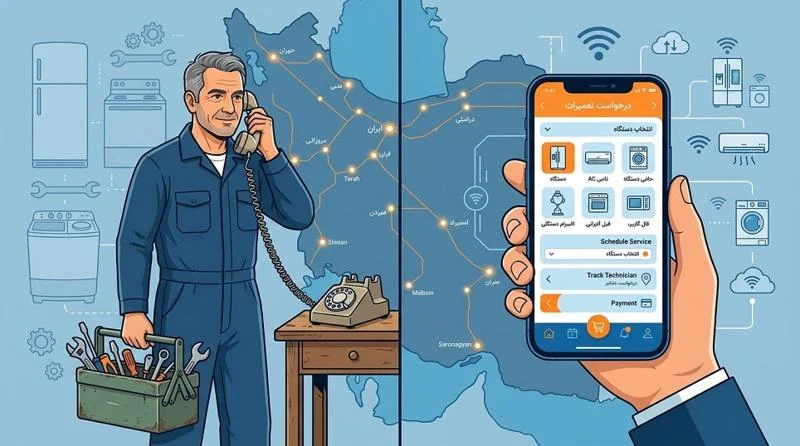 بازار آنلاین تعمیرات لوازم خانگی در ایران؛ از تماس تلفنی تا درخواست دیجیتال